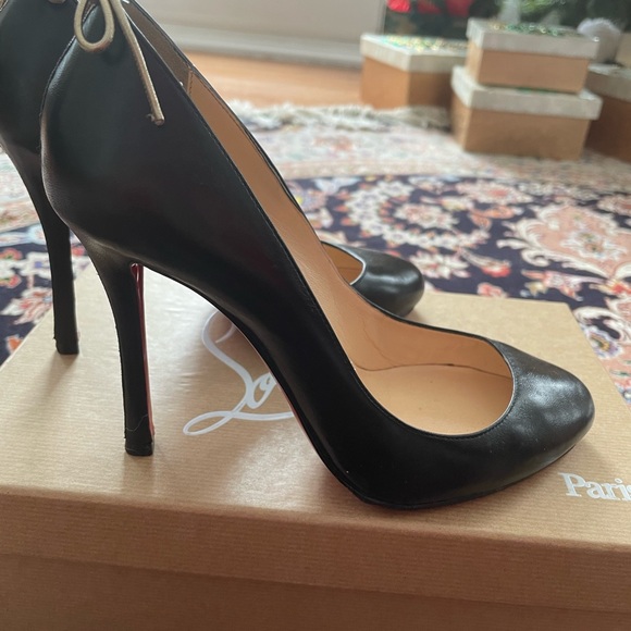 Christian Louboutin Very Gemma Heels black/gold size 38- LIKE NEW - Picture 7 of 9